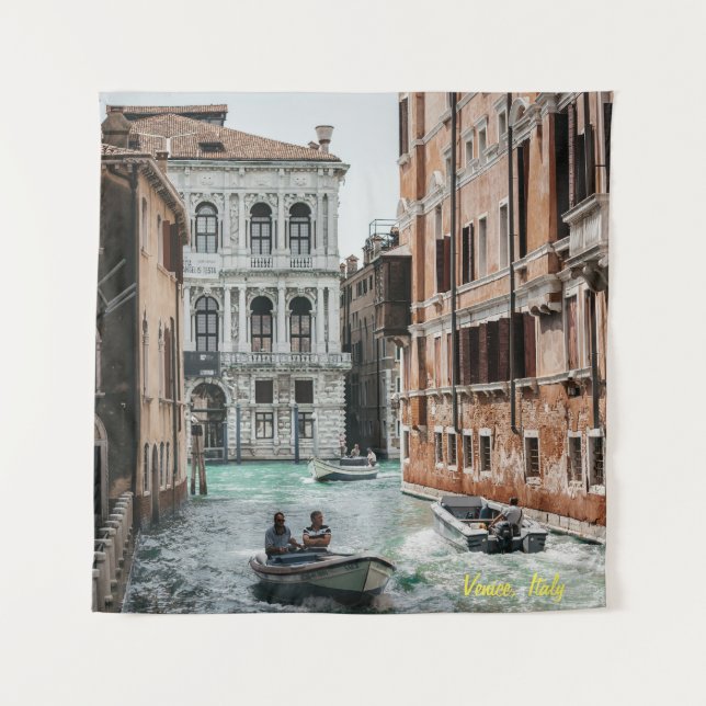 Bootkanal Venedig Wandteppich (Vorderseite)
