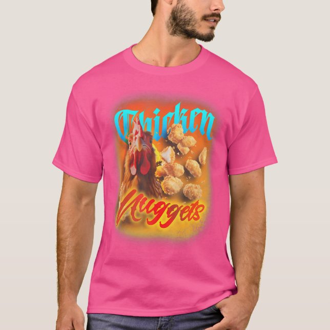 Bootleg Chicken Nuggets Funny 90S Bootleg Rap T-Shirt (Vorderseite)