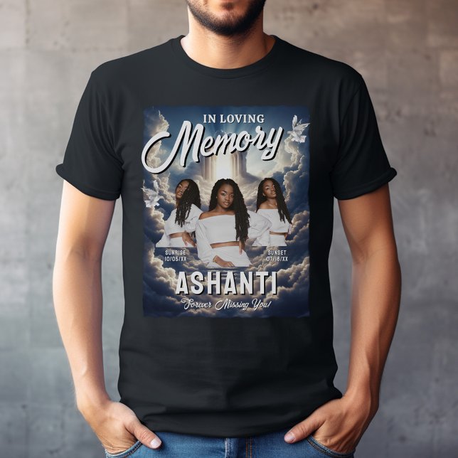 Bootleg Heaven Photo Memorial Funeral T-Shirt (Von Creator hochgeladen)