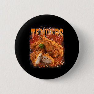 Bootleg-Rap-Vintage 1990er Chicken Tenders Lustig  Button