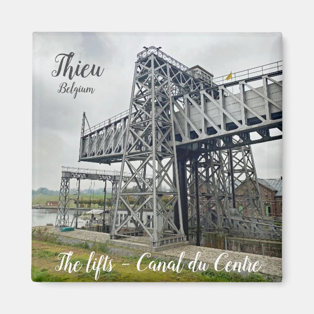 Bootlift von Thieu in Belgien Magnet (Vorne)