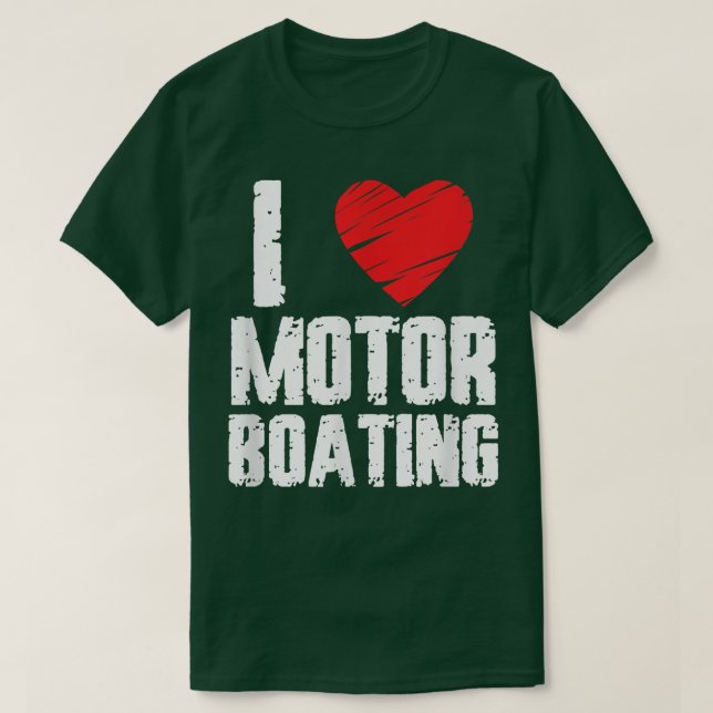 Bootmotor-Bootgrafik Design I Liebe Motor B T-Shirt (Design vorne)