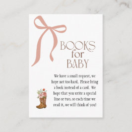 Boots and Bows Baby Girl Books for Baby Begleitkarte