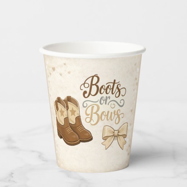 Boots and Bows Paper Cup Pappbecher (Vorderseite)