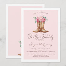 Boots and Bubbly Rustic Pink Cowgirl Bridal Shower