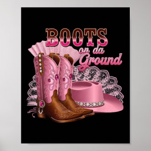 Boots auf dem Boden, Boot Cowboy Western Land m Poster