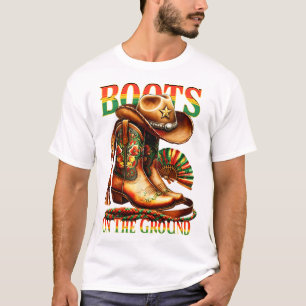 Boots auf dem Boden Boot Juneteenth Black Cowgirl T-Shirt