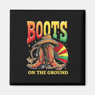 Boots auf dem Boden Junetenth Cowgirl Country Wes Magnet
