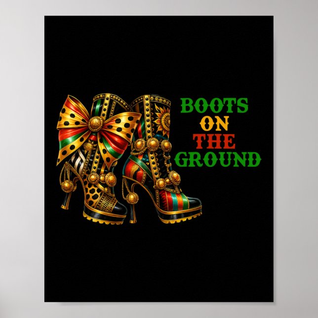 Boots auf dem Western Cowboy Boots Junetent Poster (Vorne)