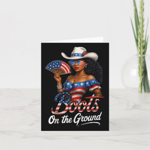 Boots auf der Boden 4. Juli Western Flag Cowgi Karte