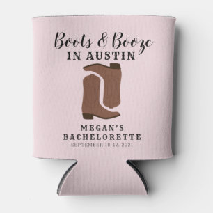 Boots & Booze Austin Texas Bachelorette Dosenkühler