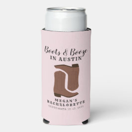 Boots & Booze Austin Texas Bachelorette kann kühle Selters Dosenkühler