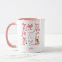 Boots & Bows Cowgirl Personalisiert Coffee Tasse