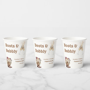 Boots & Bubbly Boho Western Engagement Party Pappbecher