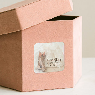 Boots & Bubbly Texas Braut in Stiefeln Brautparty Quadratischer Aufkleber