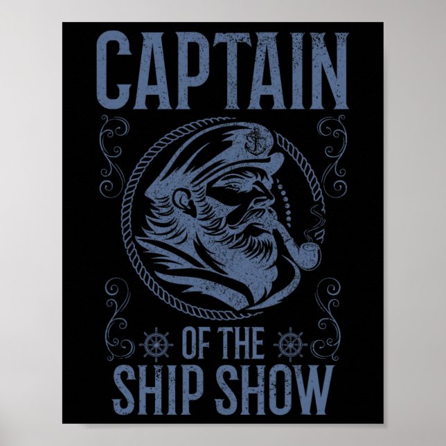 Boots Kapitän Lustiges Bootfahren 1  Poster (Vorne)