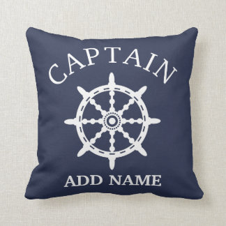 Boots-Kapitän (personifizieren Sie Name Kapitäns) Kissen