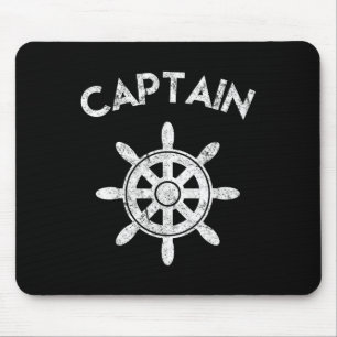 Boots Kapitän Steuer Segelboot Segeln Segler Gesch Mousepad