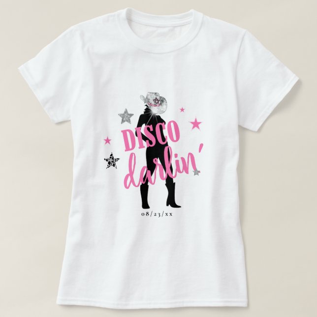 Boots 'n Bling Bachelorette Disco Darlin' ID925 T-Shirt (Design vorne)