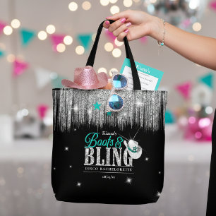 Boots 'n Bling Disco Bachelorette Aquamarin ID925