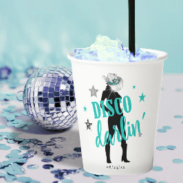 Boots 'n Bling Disco Darlin' Aquamarin ID925 Pappbecher