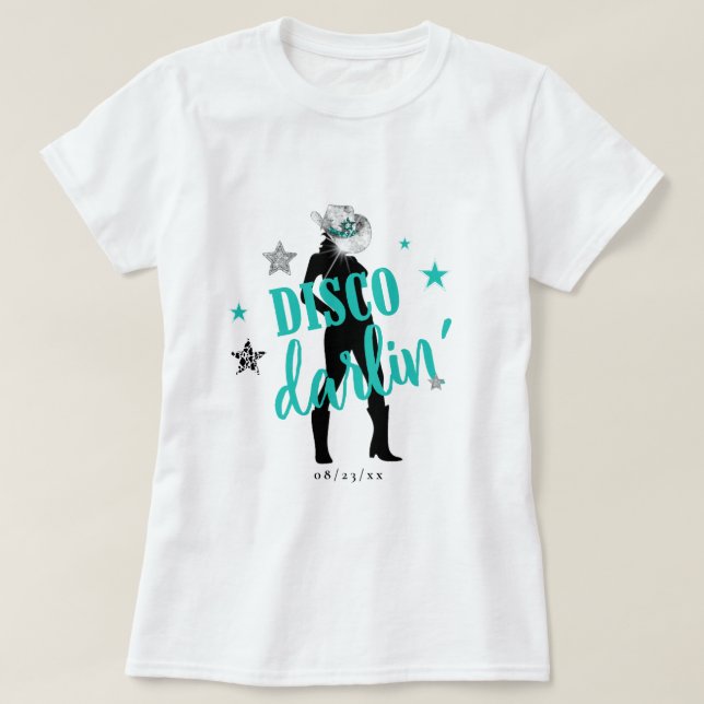 Boots 'n Bling Disco Darlin' Aquamarin ID925 T-Shirt (Design vorne)