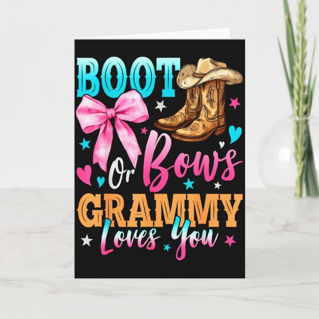 Boots oder Bögen Grammy liebt dich Geschlecht Enth Karte (Vorderseite)