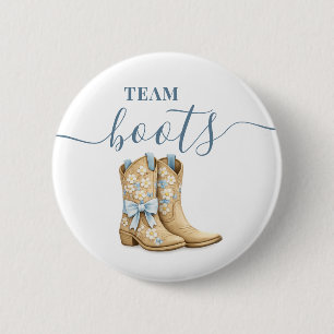 Boots oder Bows Geschlecht enthüllt Blaues Team Ju Button