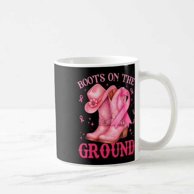 Boots on the Ground Pink Cowgirl Breast Cancer Wom Kaffeetasse (Rechts)