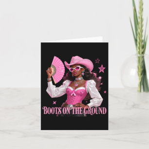 Boots on the Ground Pink Cowgirl Brustkrebs Wes Karte