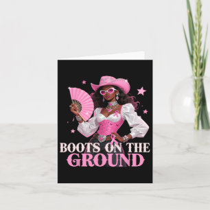 Boots on the Ground Pink Cowgirl Brustkrebs Wes Karte