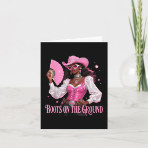 Boots on the Ground Pink Cowgirl Brustkrebs Wes Karte