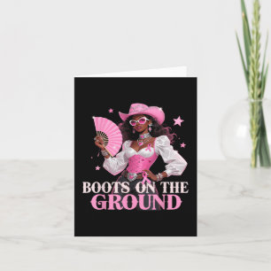 Boots on the Ground Pink Cowgirl Brustkrebs Wes Karte