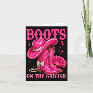 Boots on the Ground Pink Cowgirl Brustkrebs Wes Karte