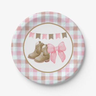 Boots or Bows Gender Reveal Theme Paper Plates Pappteller