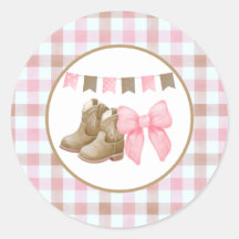 Boots or Bows Gender Reveal Theme Paper Plates