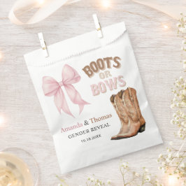Boots or Bows Western Gender Reveal Geschenktütchen