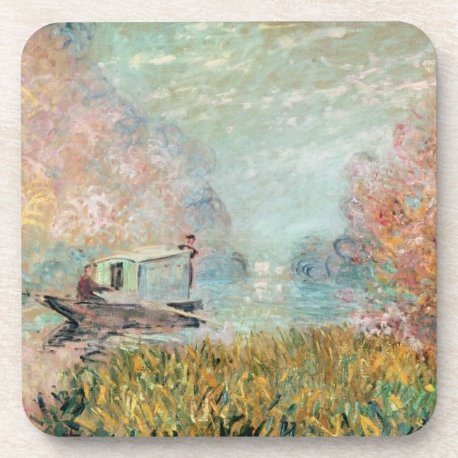 Boots-Studio Claude Monets | auf der Seine Getränkeuntersetzer (Vorderseite)