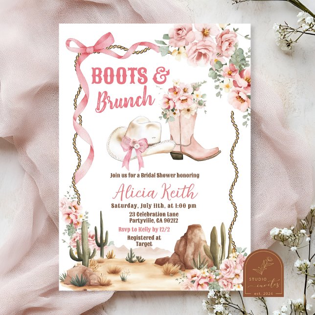 Boots und Brunch Bridal Dusche Einladung (Von Creator hochgeladen)