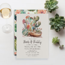 Boots und Bubbly Western Bridal Dusche Einladung