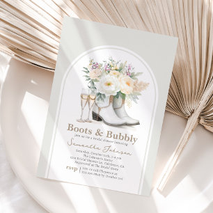 Boots und Bubbly Western Bridal Dusche Einladung