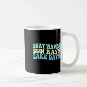 Boots Wellen Sonnenstrahlen Seetage Lustige Retro Kaffeetasse