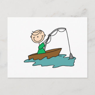 Bootsangeln Postkarte