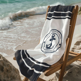 Bootsanker Blaue Boote kundenspezifisch Strandtuch