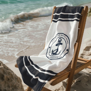 Bootsanker Blaue Boote kundenspezifisch Strandtuch
