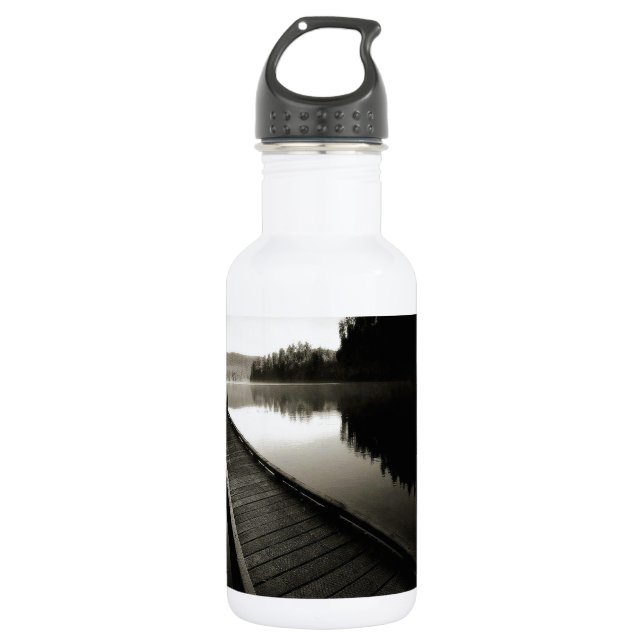 Bootsanlegestelle am See Trinkflasche (Vorderseite)