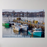 Bootsanlegestelle für die Nacht in Portsmouth, NH