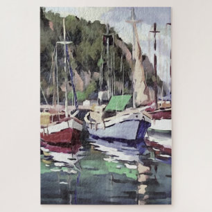 Bootsanlegestelle in Turunc Gulet Sailboat Akrylli Puzzle