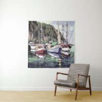Bootsanlegestelle in Turunc Gulet Sailboat Akrylli