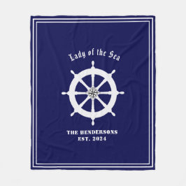 Bootsanlegestelle mit Kompass-Rose Maßgeschneidert Fleecedecke